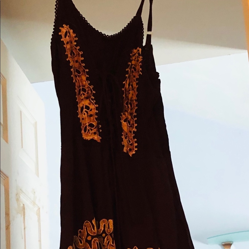 Bohemian corset dress in burgundy